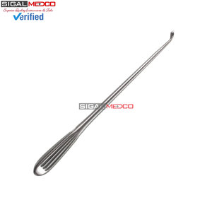 เครื่องมือผ่าตัดกระดูกแบบมืออาชีพ Curette 11 ปลายโค้งกลับ ทำจากเหล็กกล้าไร้สนิม ด้ามจับกลวง ได้รับมาตรฐาน CE - Product Image 6