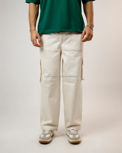 Pantalones deportivos unisex de poliéster/algodón al por mayor OEM, estilo casual, holgados, rectos, ecológicos, antiarrugas, con cordón. - Product Image 6