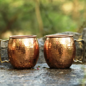 Mug en acier ayurvédique, design rustique écologique, pour le bureau, les mariages, les fêtes, les boissons - Product Image 4