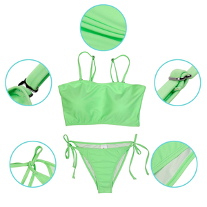 Conjunto de Bikini Sexy de 2 Piezas para Mujer, Personalizado OEM, en Spandex/Nylon, Nuevo, Venta al Por Mayor - Product Image 4