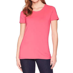 T-shirt confortable pour femme, prix abordable, nouvelle mode, 100% coton, couleur unie, dernier design décontracté, t-shirts pour femme. - Product Image 4