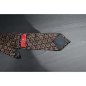 Corbata geométrica negra y marrón elegante - Product Image 2