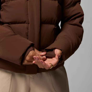 Women's Short Casual Canvas Blouson Hooded Loose Fit Lightweight Quilted <b>Waterproof</b> Windproof Breathable <b>Winter</b> <b>Coat</b> - Product Image 6