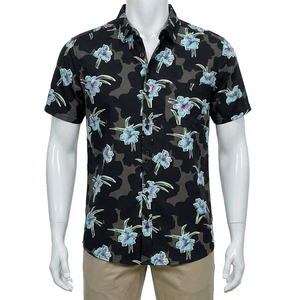 เสื้อเชิ้ตชายหาดฮาวายลายหัวกะโหลกเสือ แขนสั้น ทรงหลวม ระบายอากาศได้ดี แห้งเร็ว ผ้าโพลีเอสเตอร์ 100% ผ้าบรอดคลอธ สำหรับฤดูร้อน - Product Image 1
