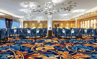80% laine 20% nylon résistant au feu plancher de salle de banquet de luxe personnalisé large cinéma mur à mur laine hôtel casino tapis