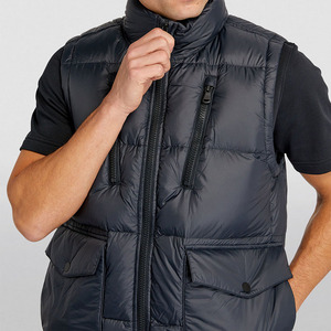 Chaleco Acolchado de Invierno para Hombre, 100% Poliéster, Cuello Alto, Impermeable, con Cierre y Dos Bolsillos Laterales, Logotipo Personalizado Bordado, Sin Mangas - Product Image 2