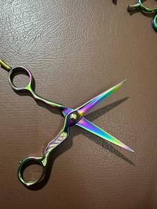 Ciseaux de coiffure professionnels en acier inoxydable 4Cr13, lame tranchante, pour droitiers, manche long, pliables, pour salon de coiffure - Product Image 6