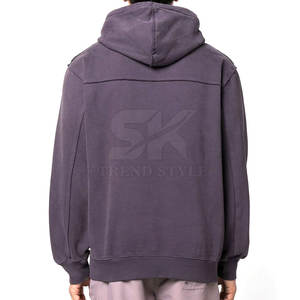 Sweat-shirts décontractés délavés à l'acide fabriqués au Pakistan, sweats-shirts délavés à l'acide avec logo personnalisé - Product Image 4