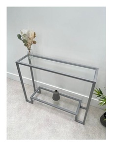 Wrought Iron Metal <b>Console</b> <b>Table</b> Handmade Furniture <b>Rustic</b> Home Decor Living Room Entryway Hallway Decorative Accent <b>Table</b> - Product Image 1