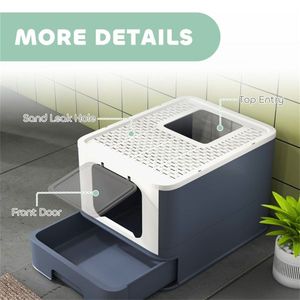 Fully Enclosed Cat Litter Box with Premium Accessories for Cats - Product Image 6