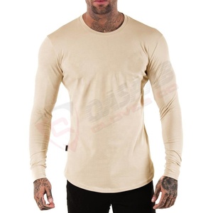Custom Logo Print Quick-Drying Breathable 100% Cotton Microfiber Round-Neck Long Sleeved Sport T Shirt with Full-Sleeve Design - Product Image 6