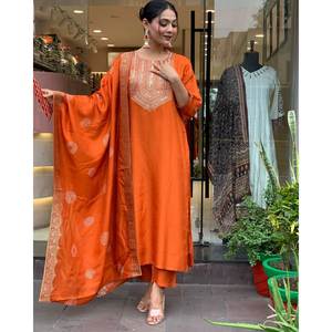 Beau haut et bas de fête avec ensemble élégant de taille Dupatta XL - Product Image 2