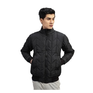 Veste d'hiver pour homme sur mesure de haute qualité, style bomber classique confortable en toile de coton, faible MOQ, vente en gros OEM - Product Image 3