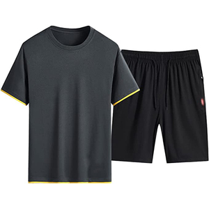 2026 Hot Sale Wholesale Latest Design New Summer <b>Men</b> 2PC Set Sporting Suit <b>Short</b> Sleeve T-Shirt and <b>Shorts</b> Two Piece Set For Man - Product Image 2