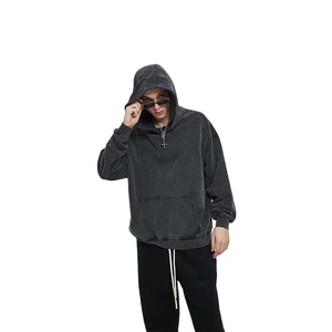 เสื้อฮู้ดผู้ชายสไตล์วินเทจขนาดใหญ่450แกรม400สั่งพิมพ์ลายได้ตามต้องการ - Product Image 4