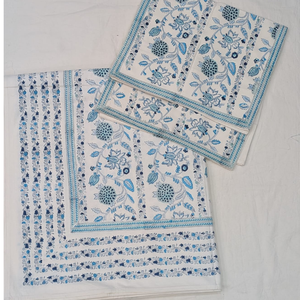 Luxury Rajasthan Artisanal Pigment Printed Floral <b>King</b> <b>Size</b> Bedsheet Set 100% Cotton Eco-Friendly Non-Toxic Dyes 200TC Home Use - Product Image 1