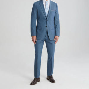 Costume de mariage bleu sur mesure pour homme, respirant, élégant, avec blazer bleu premium et pantalon slim, couleurs personnalisables - Product Image 1