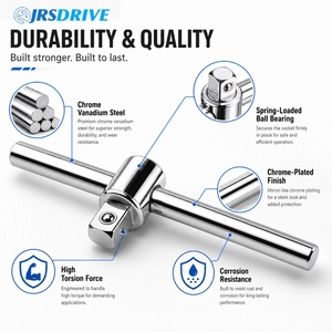 ประแจลมอัดอุตสาหกรรม Eastman ขนาด 1/2" 3/4" 1" เหล็กกล้าคาร์บอนเคลือบออกไซด์สีดำ ด้ามจับแบบ T-Bar ระบบเมตริก - Product Image 4