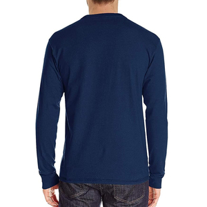 T-shirt à manches longues personnalisé de haute qualité, 100% coton jersey, couleur unie, col rond, vêtement décontracté, t-shirt à manches longues - Product Image 4