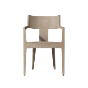 Modern Upholstered Dining Chair Wooden <b>Armchair</b> <b>Beige</b> Dining Seat for Home Restaurant - Product Image 5