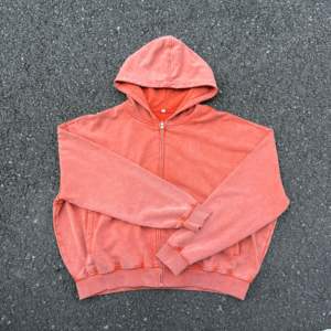 Hoodie court premium pour homme, coupe boxy, double couche, épais 600 GSM, zippé, effet vieilli, délavé à l'acide, doublé, streetwear, oversize - Product Image 1