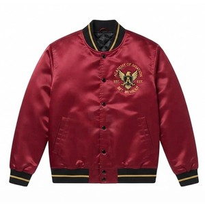 Chaqueta Bomber Personalizada con Nombre y Número del Equipo, Diseño de Collage Bordado, con Capucha, Transpirable e Impermeable - Product Image 1