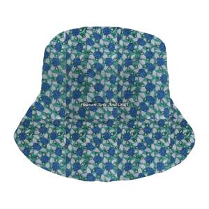 Sombrero tipo pescador acolchado de algodón con estampado artesanal único para mujeres y adolescentes, informal, para exteriores, de alta calidad. - Product Image 3