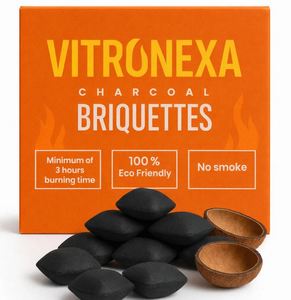 Briquettes de charbon de bois noires en forme de coussin, alternative au bois dur pour barbecue et grillades en extérieur, combustion de 3 heures - Product Image 2