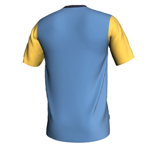 เสื้อฟุตบอลคอวีสีเหลืองน้ำเงินสำหรับผู้ชาย แขนสั้น ระบายเหงื่อได้ดี ทรงพอดีตัว เหมาะสำหรับทุกฤดูกาล ชุดทีม - Product Image 3