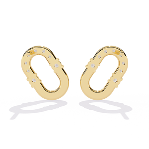 ต่างหูเพชรทรงกลมเพาะเลี้ยงในห้องปฏิบัติการ ดีไซน์เนอร์แฟชั่น ทอง 14K รับรองโดย IGI เหมาะสำหรับเป็นของขวัญในงานปาร์ตี้และวันครบรอบ - Product Image 4
