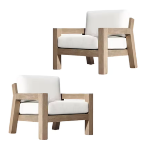 Canapé de jardin individuel en teck moderne, matériaux de haute qualité pour salon et usage extérieur - Product Image 5