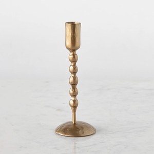 Candelabro Cónico Forjado a Mano con Asa, Portavelas de Hierro Dorado Antiguo - Product Image 5