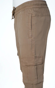 Pantalones Deportivos Cargo Marrones para Hombre, Cintura Elástica con Cordón, Ligeros, Casuales, con Múltiples Bolsillos, para Otoño - Product Image 4