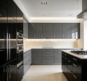 Conception gratuite de <span class=keywords><strong>panneaux</strong></span> d'armoires ultra-brillants pour un nettoyage facile, meubles de cuisine et d'appartement de style moderne. - Product Image 4