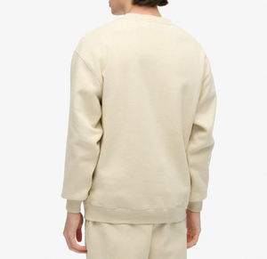 Sweat-shirts à capuche beiges haut de gamme pour hommes, personnalisables, en molleton polyester/coton non tissé, coupe oversize, avec faible MOQ - Product Image 3