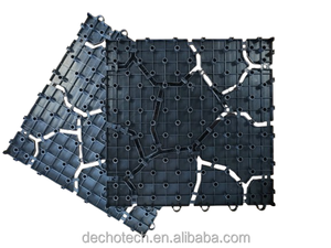 DECHO DIY Grigio Antiscivolo Design a Incastro Effetto Pietra per Sentieri da Giardino, Pavimentazione in Plastica PP per <span class=keywords><strong>Esterni</strong></span> e Parchi Modello PP30S30 - Product Image 3