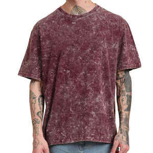 Nouveau T-shirt délavé à l'acide, 100% coton, streetwear, manches courtes, coupe oversize, décontracté, pull d'été pour homme - Product Image 1