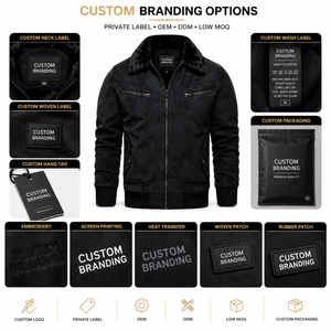 Chaqueta de Gamuza Tejida Personalizada para Hombre, Cuello Alto, Invierno, Cierre de Cremallera, Secado Rápido, Transpirable, OEM, ODM, Marca Privada, Venta al Por Mayor - Product Image 4