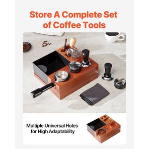 Stazione di pressing Espresso a fessura staccabile 51-58mm strumento di stoccaggio e organizzazione per la casa in legno - Product Image 2