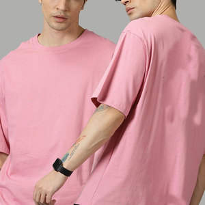 Camiseta Personalizada de Estilo Masculino, Holgada, Cómoda, de Manga Larga, 100% Algodón, Cuello Redondo, Estampada, Top de Manga Corta - Product Image 1