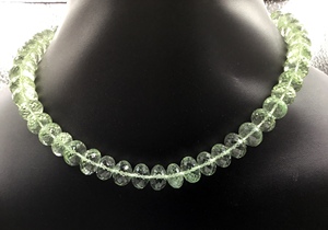 Perles de pierres précieuses en améthyste verte naturelle, taille checker, pour la création de bijoux fins, collier en pierres précieuses - Product Image 4