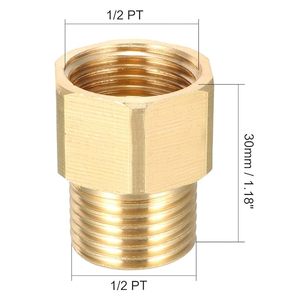 Adaptador de Tubería Hexagonal de Latón con Rosca NPT Macho, Resistente a la Corrosión, Adaptador de Plomería Hembra a Macho (AOL-012) - Product Image 3