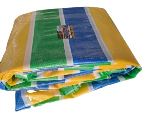 Bâche en PE multicolore, tissu en maille tissée imperméable, avec dimensions et grammage personnalisés pour une utilisation extérieure polyvalente - Product Image 1