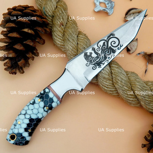 Couteau de chasse tactique personnalisé pour l'extérieur, lame en acier inoxydable, pointe tombante, qualité industrielle 10, manche durable en nid d'abeille, OEM ODM - Product Image 2