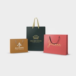 Luxury Foil <b>Paper</b> Bags Custom <b>Printed</b> Gold Silver Foil Shopping Bags Premium Packaging Bags with Handle - Product Image 1