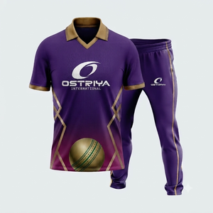 2026 Latest Men's Half Sleeve Cricket <b>Shirt</b> and Pants Set Top Seller Full Customized Uniform Adult Sizes With Low MOQ - Product Image 4