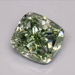 3.00 CARAT <b>CUSHION</b> FANCY VIVID GREEN <b>COLOUR</b> IGI CERTIFIED LAB GROWN DIAMOND FOR JEWELERY MAKING - Product Image 1