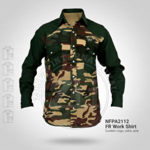 Men Industrial Breathable Flame Resistant Work Wear FR <b>Welding</b> Work <b>Shirt</b> Cotton NFPA 2112 Custom Logo CAT 2 Flame Resistant - Product Image 6