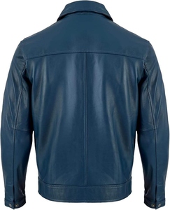 Veste d'hiver en cuir véritable pour homme, effet croco, en cuir de vachette, vintage, faite à la main, vente en gros, commandes en gros - Product Image 6