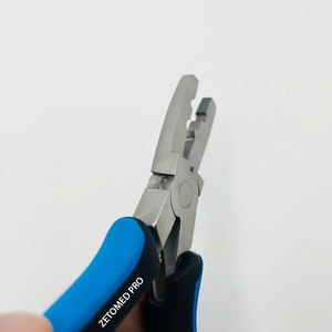 Pince multifonction en acier inoxydable avec logo personnalisé, outils pour extensions de cheveux, pince à micro-perles avec fonction de broyage - Product Image 3